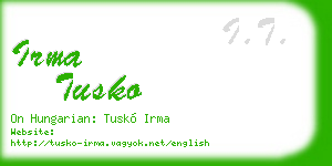 irma tusko business card